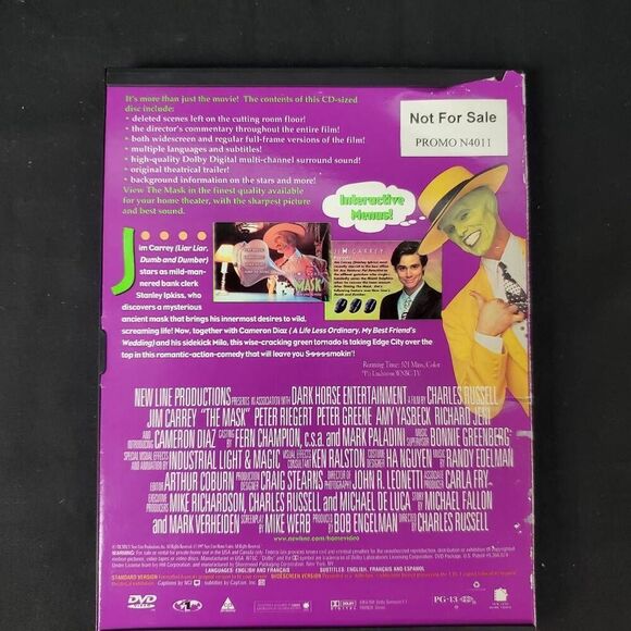 Jim Carrey The Mask DVD New Line Platinum Series From Zero To Hero Comedy Classi - Picture 3 of 3